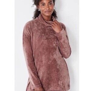 J Jill Pure Jill XL Mauve Pink Purple Velvet Velour Set Track Suit Lounge NWT